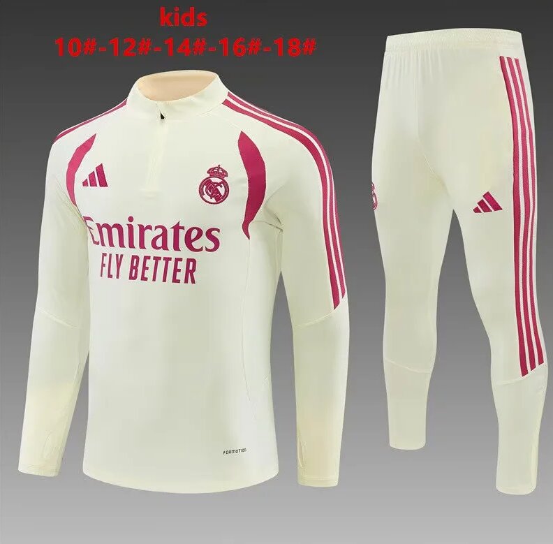 Kids Arsenal 26/27 Tracksuit - Light Yellow/Pink